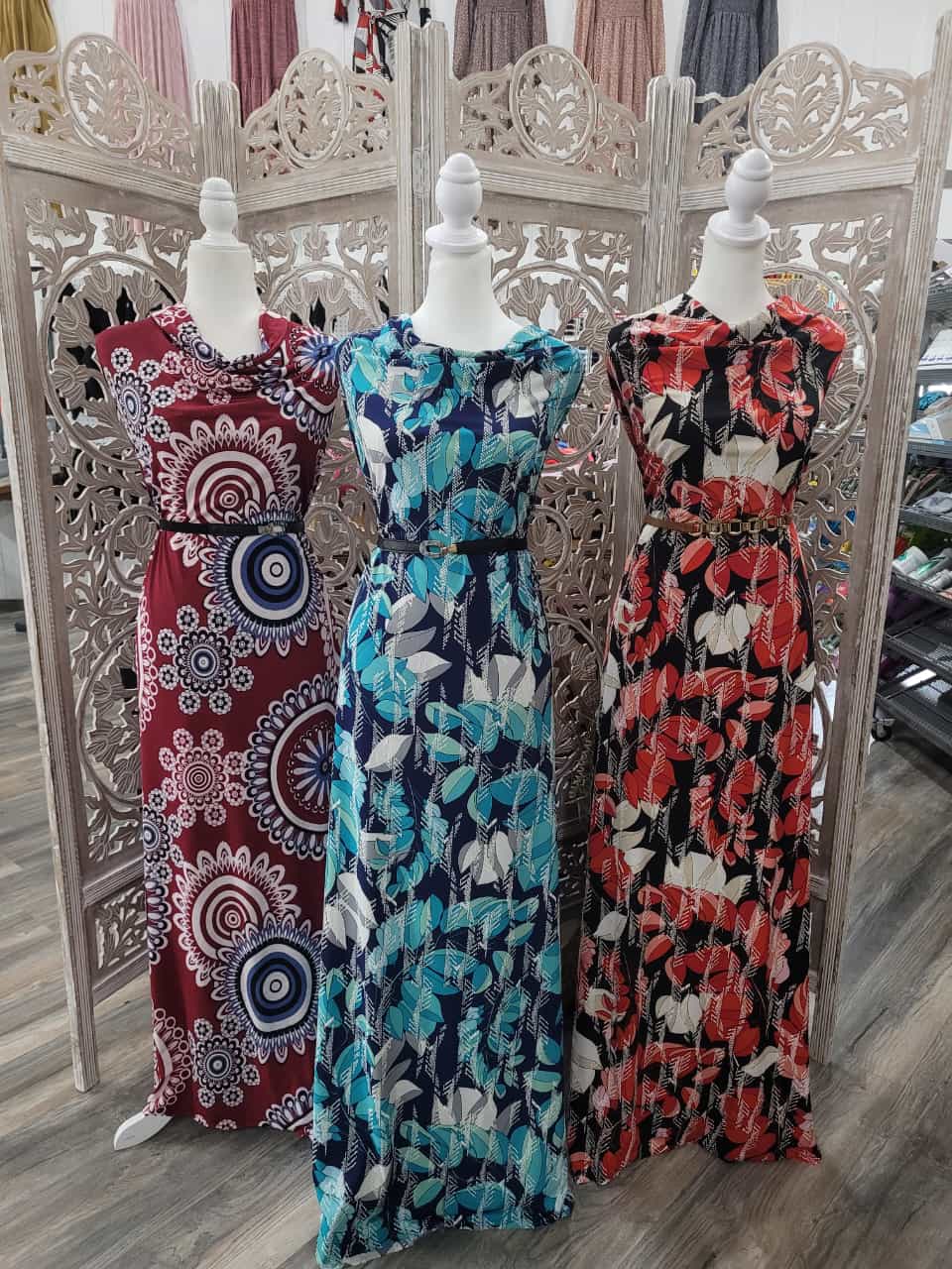 First hot pink large print ity knit