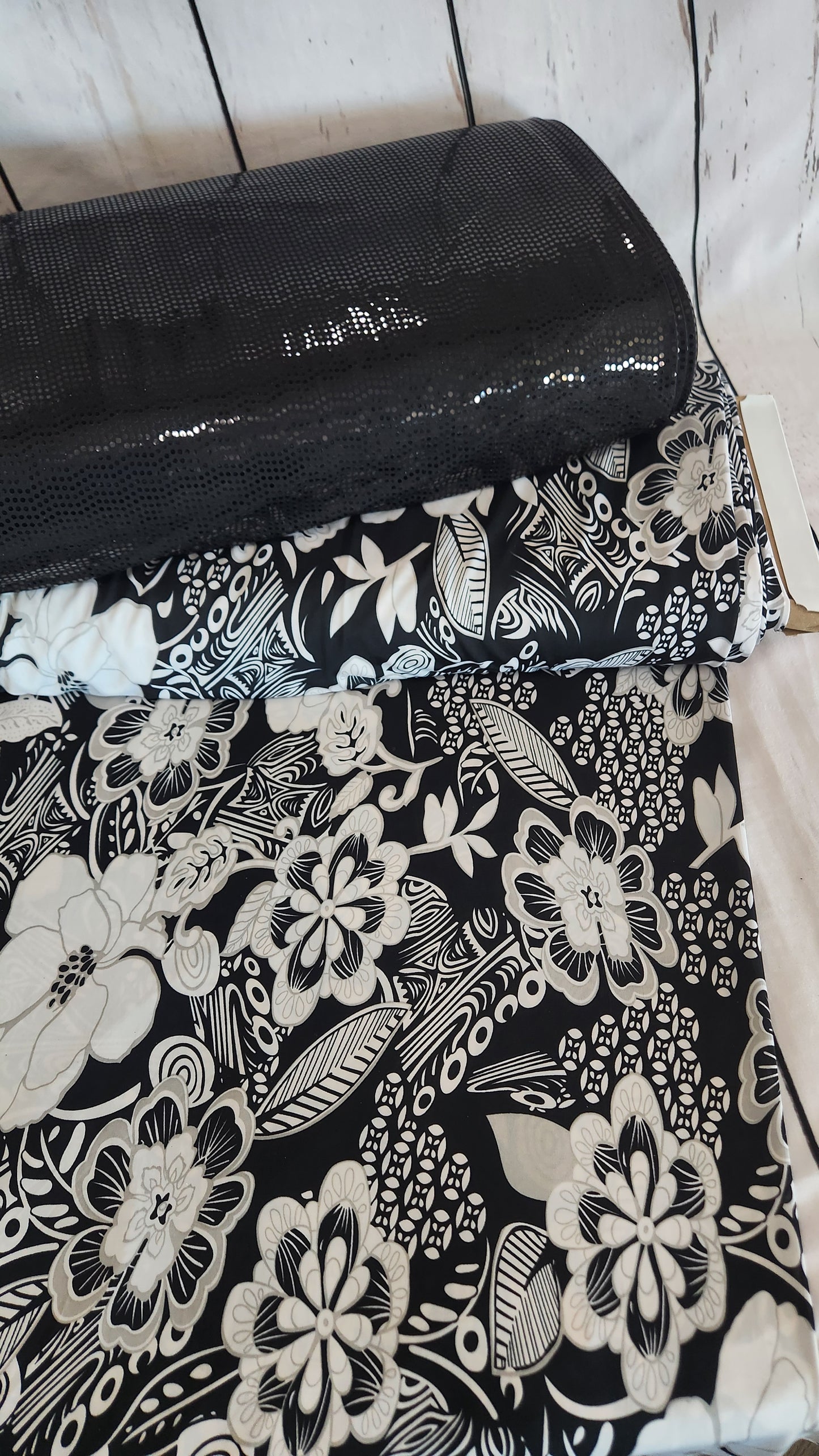 Black and white ity knit