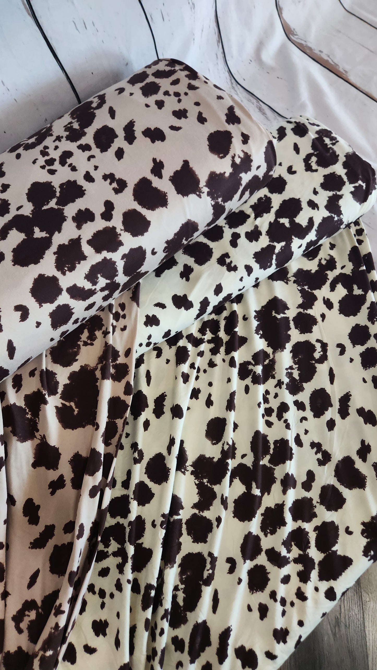 Cow Print Double brush Stretch