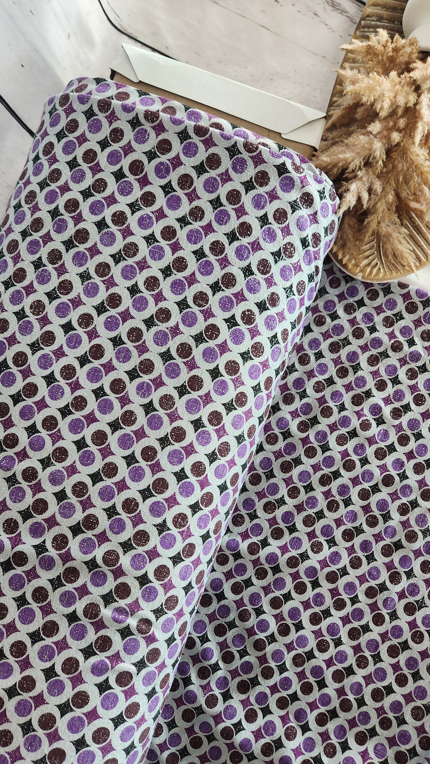 Purple/silver dty knit