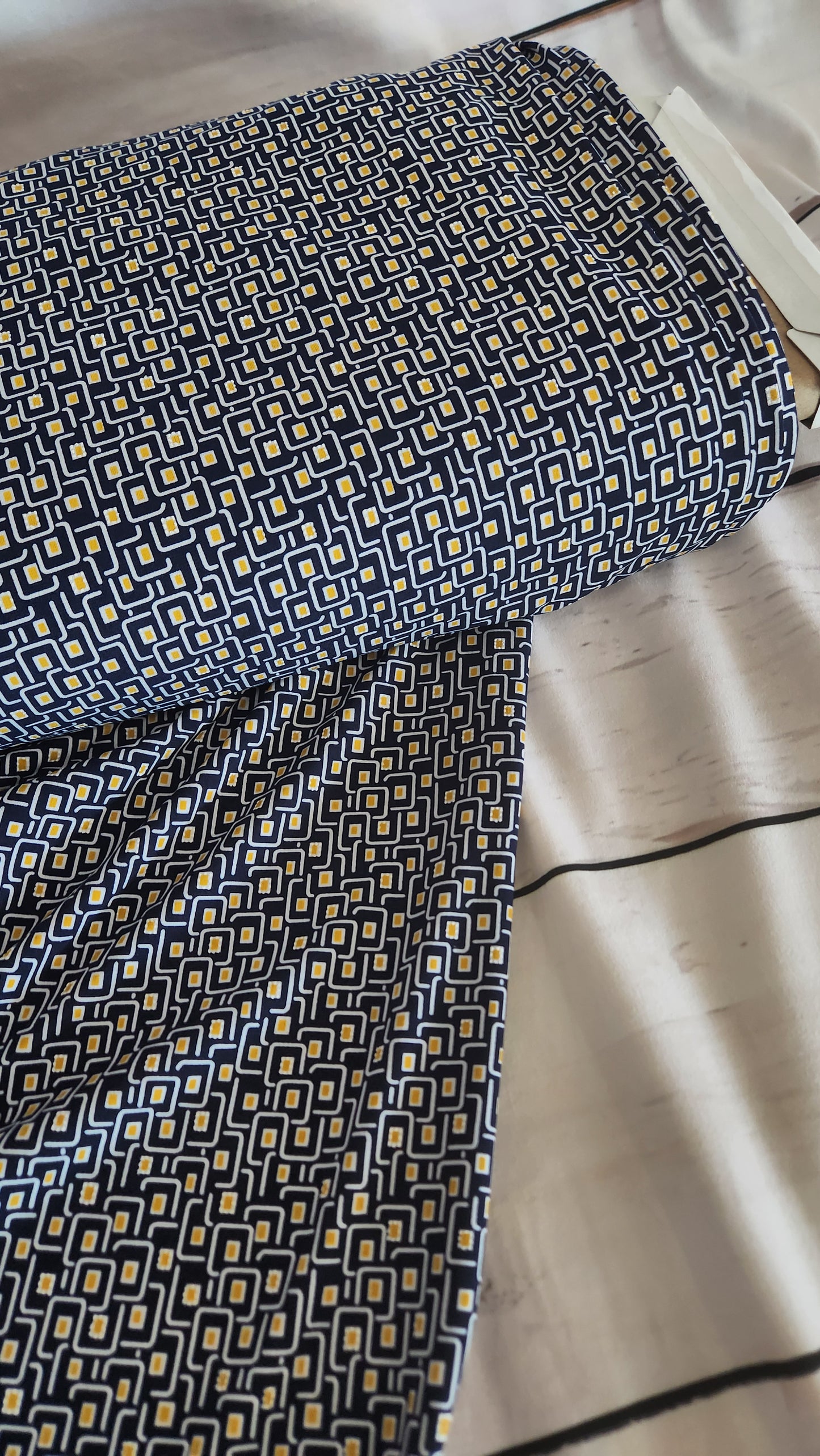 Dty yellow with navy background
