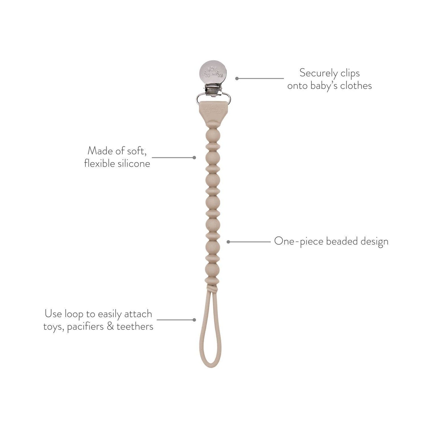 Itzy Paci Strap™ Silicone One-Piece Pacifier Clips