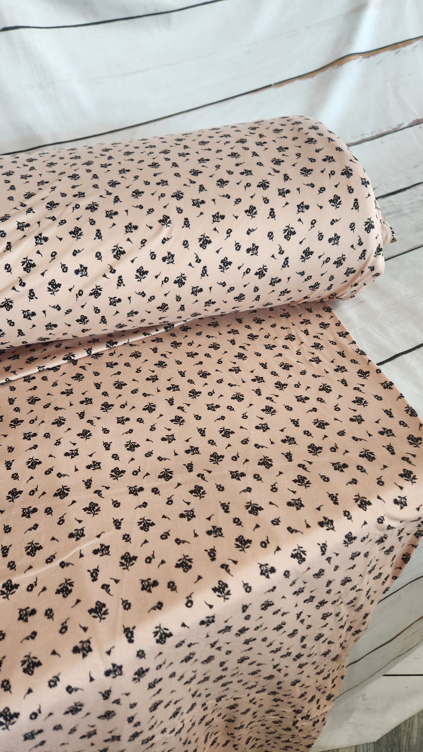 Peach double brush knit