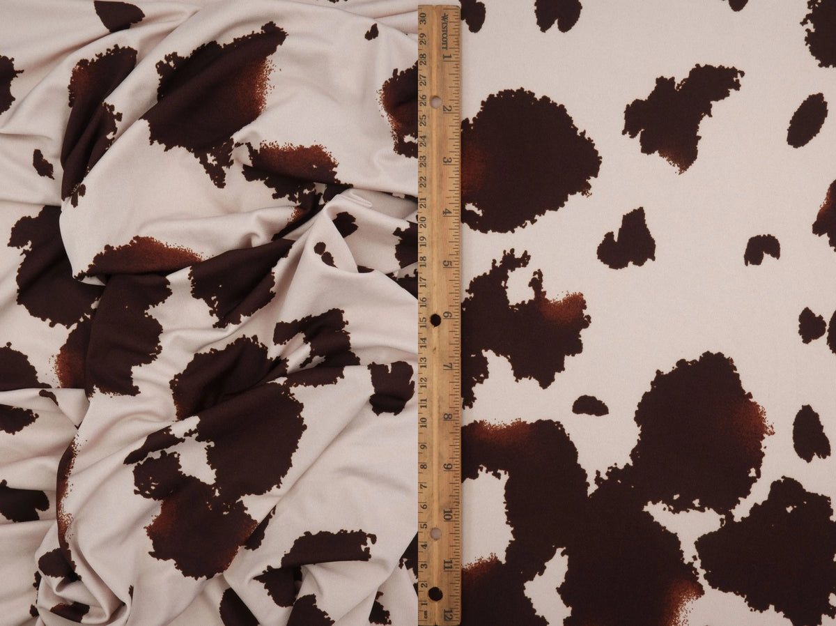 Cow Print DTY Knit/Stretch