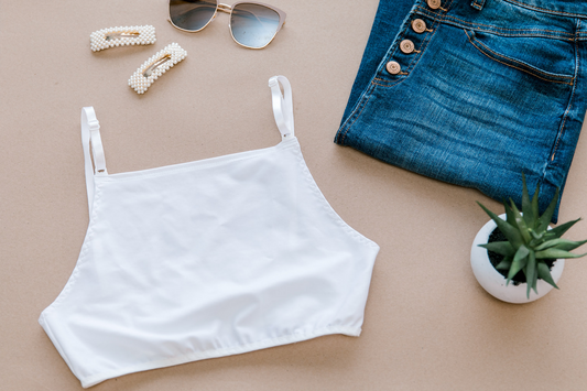 Modest Basic Cropped Cami Non-Lace