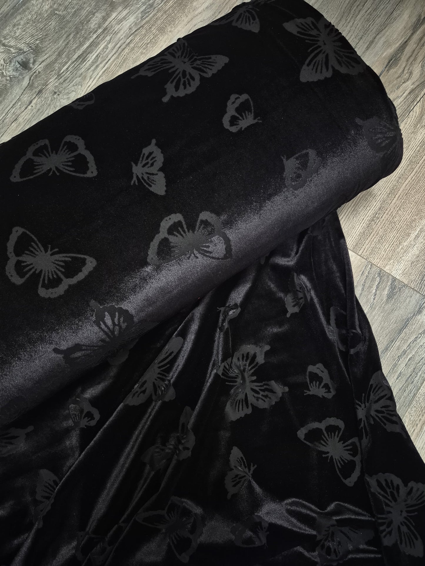 Butterfly black velvet