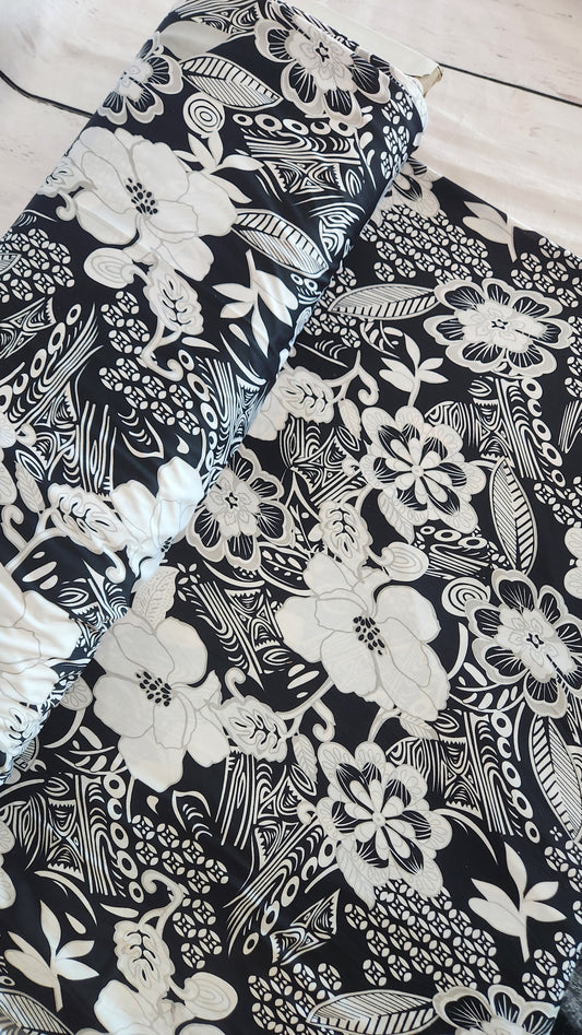 Black and white ity knit