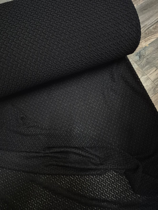 Black lace knit