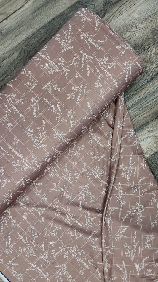 Non brush mini rib knit almond