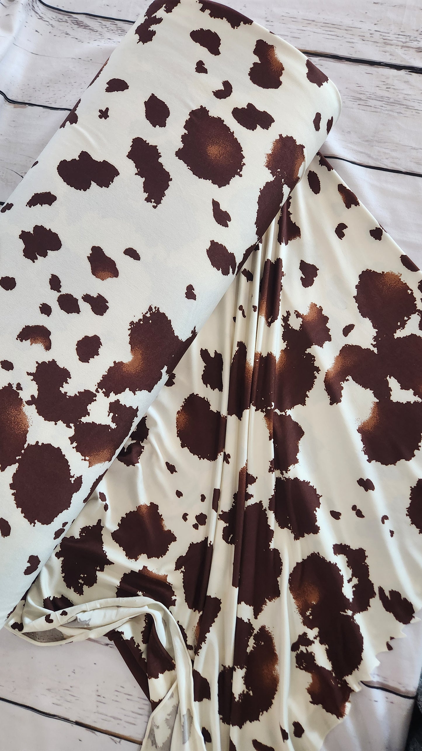 Cow Print DTY Knit/Stretch