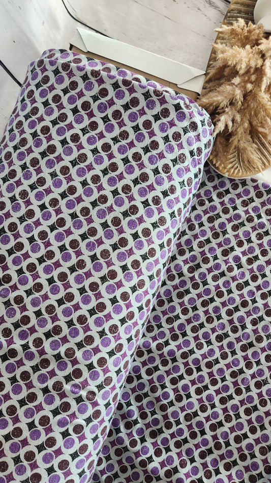 Purple/silver dty knit