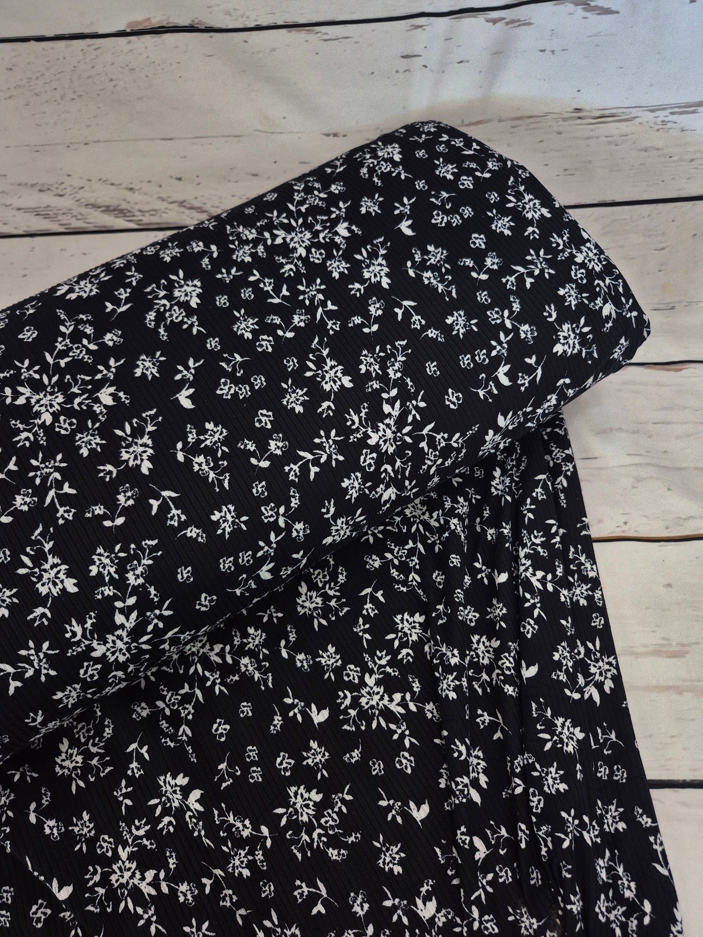 Black yummy rib knit