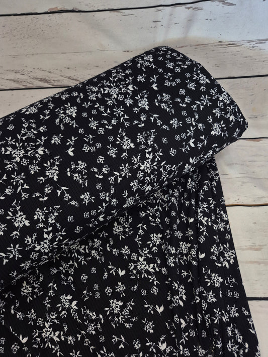 Black yummy rib knit