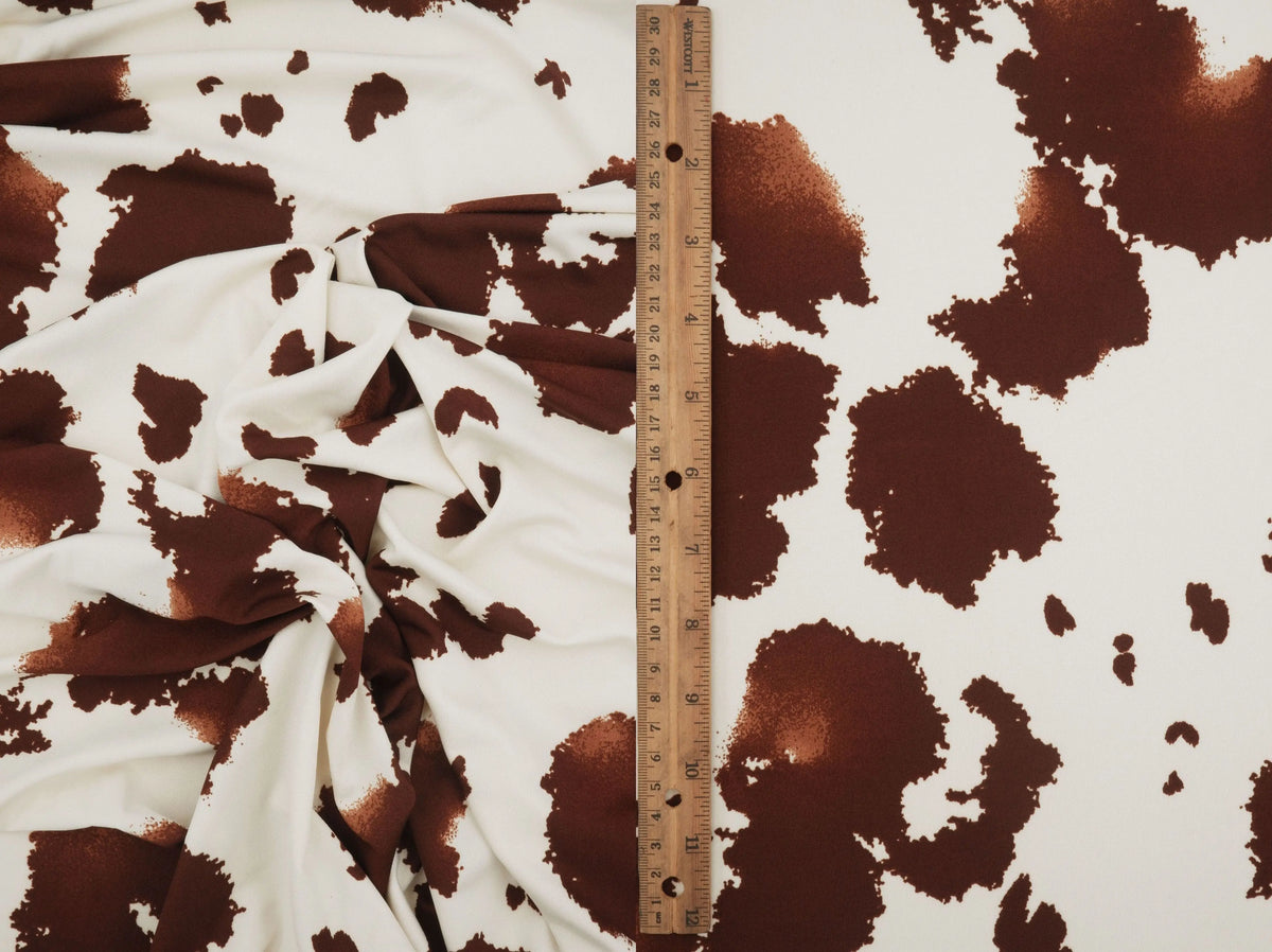 Cow Print DTY Knit/Stretch