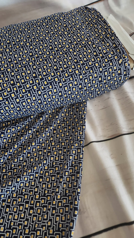 Dty yellow with navy background