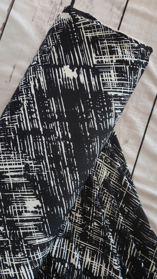 Black and white dty knit